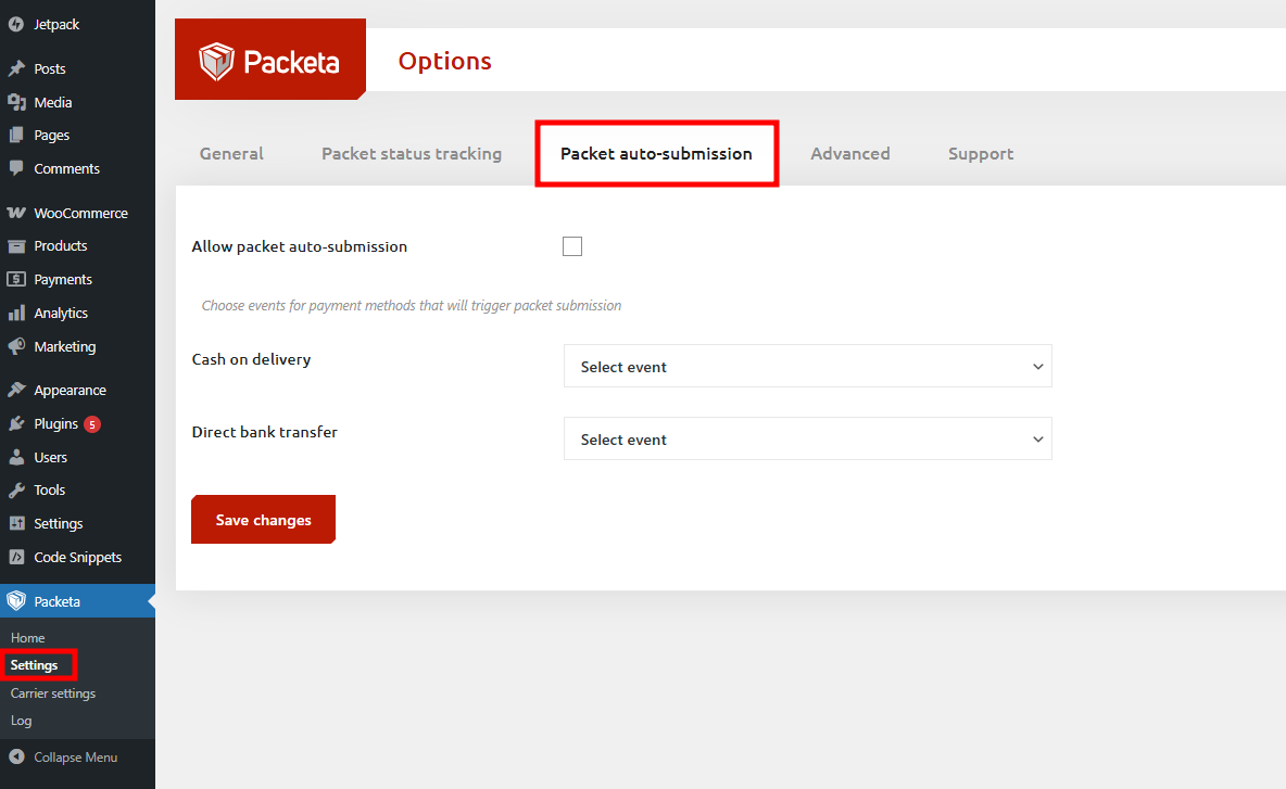 Packeta API